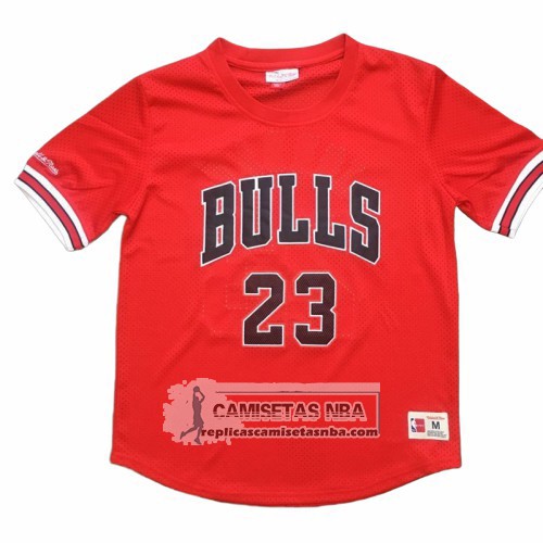 Camiseta Manga Corta Chicago Bulls Michael Jordan Rojo